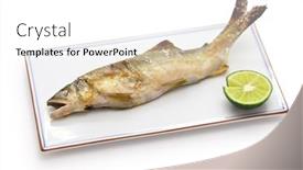 Presentation with salt - Slide deck consisting of grilled-sweetfish-with-salt-ayu background and a white colored foreground