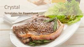 Presentation with histology bone - PPT theme having grilled-t-bone-on-dish background and a lemonade colored foreground