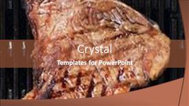  Presentation with bone - PPT layouts with grilled-t-bone-steak-top background and a red colored foreground
