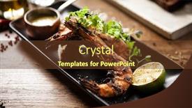  Presentation with chilli - Colorful slides enhanced with grilled-tiger-prawns-with-chilli backdrop and a tawny brown colored foreground