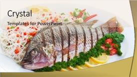 Presentation with grilled - PPT layouts consisting of grilled tilapia served with pasta background and a lemonade colored foreground