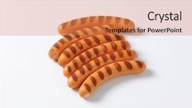  Presentation with vienna - Cool new PPT theme with grilled vienna sausages - studio shot backdrop and a  colored foreground