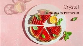  Presentation with lemon - Slides having grilled-watermelon-slices-with-lemon background and a lemonade colored foreground