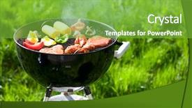  Presentation with weekend - Cool new presentation with grilling at summer weekend fresh backdrop and a seafoam green colored foreground