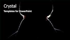  Presentation with soviet - Theme consisting of grim looking silhouette of a soviet guard background and a black colored foreground