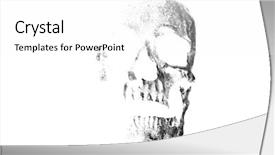  Presentation with evil - PPT layouts enhanced with grim reaper - halloween human skull evil laughing background and a white colored foreground