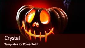  Presentation with grim reaper - Colorful slide set enhanced with grim reaper - halloween pumpkin on table backdrop and a wine colored foreground