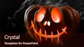  Presentation with grim reaper - Beautiful slide set featuring grim reaper - halloween pumpkin on table backdrop and a  colored foreground