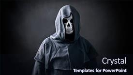  Presentation with grim reaper - Presentation theme with grim-reaper-in-the-dark background and a wine colored foreground