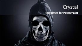  Presentation with grim reaper - Slide deck consisting of grim-reaper-in-the-dark background and a tawny brown colored foreground