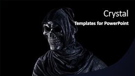  Presentation with grim reaper - PPT layouts enhanced with grim-reaper-isolated-on-black background and a black colored foreground