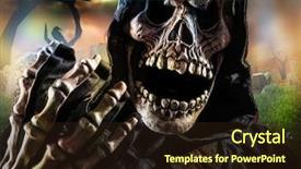  Presentation with grim reaper - Audience pleasing presentation consisting of grim reaper on a dark backdrop and a wine colored foreground