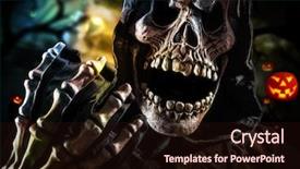  Presentation with grim reaper - Colorful theme enhanced with grim reaper on a dark backdrop and a wine colored foreground