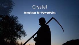  Presentation with horror death - Slides consisting of grim-reaper-the-death-itself background and a ocean colored foreground