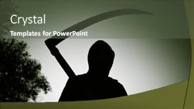  Presentation with horror death - Theme featuring grim-reaper-the-death-itself background and a tawny brown colored foreground