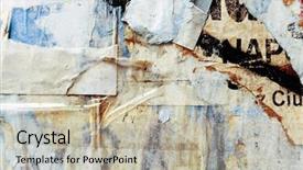  Presentation with posters - Slide deck enhanced with grime - old posters grunge textures background and a  colored foreground