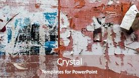  Presentation with posters - Slide set enhanced with grime - old posters grunge textures background and a  colored foreground