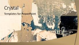  Presentation with posters - Amazing slide set having grime - old posters grunge textures backdrop and a  colored foreground