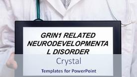  Presentation with disease - PPT theme with grin1-related-neurodevelopmental-disorder-doctor background and a sky blue colored foreground