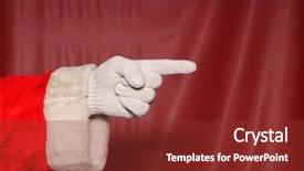  Presentation with santa - Beautiful slide deck featuring grinch - santa claus hand shows finger backdrop and a  colored foreground