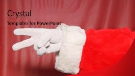  Presentation with finger - Colorful slide set enhanced with grinch - santa claus hand shows finger backdrop and a  colored foreground