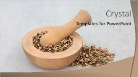  Presentation with inflammation - PPT theme featuring grindelia-herb-used-in-herbal background and a light gray colored foreground