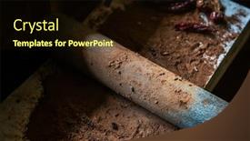  Presentation with cacao - Amazing presentation theme having grinding-cacao-beans-with-chili backdrop and a wine colored foreground