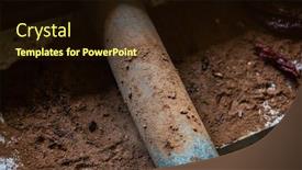  Presentation with cacao - Presentation design featuring grinding-cacao-beans-with-chili background and a wine colored foreground