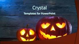  Presentation with lantern - Audience pleasing presentation design consisting of grinning pumpkin lantern or jack backdrop and a  colored foreground