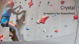  Presentation with athlete - Colorful PPT layouts enhanced with grip - young athlete in activewear backdrop and a light gray colored foreground