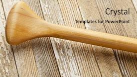  Presentation with wooden cross against the sky - Theme with grip of wooden canoe paddle background and a lemonade colored foreground