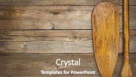  Presentation with blade - Cool new slide deck with grip of wooden canoe backdrop and a coral colored foreground