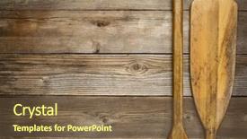  Presentation with wood rustic - Audience pleasing slide set consisting of grip of wooden canoe backdrop and a violet colored foreground