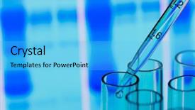  Presentation with tubes - Slides with grippe aviaire - scientific or medical experiment--drip tubes background and a light blue colored foreground