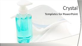  Presentation with influenza - Slides with grippe aviaire - soap and mask against influenza background and a  colored foreground