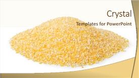  Presentation with grit - PPT theme featuring grit - corn flour isolated background and a cream colored foreground