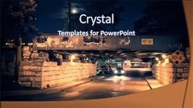  Presentation with city chicago - Presentation design consisting of grit - dark chicago city street landscape background and a  colored foreground