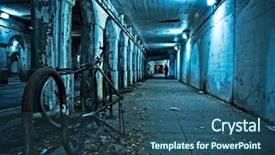  Presentation with city chicago - Cool new PPT layouts with gritty dark chicago city street backdrop and a ocean colored foreground
