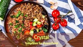  Presentation with lentils - Cool new presentation design with groats with lentils and vegetables backdrop and a  colored foreground