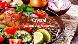  Presentation with farm to table leafy vegetables - Cool new theme with groats with lentils and vegetables backdrop and a  colored foreground