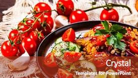  Presentation with lentils - PPT layouts enhanced with groats with lentils and vegetables background and a  colored foreground