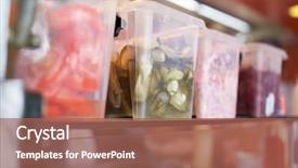  Presentation with grocery store - Colorful slides enhanced with grocery store or restaurant backdrop and a coral colored foreground