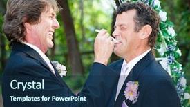  Presentation with gay - PPT theme featuring cancer - eyes pain and eyes strain background and a light gray colored foreground.