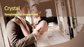  Presentation with youth church - Slides enhanced with groom at old church background and a tawny brown colored foreground