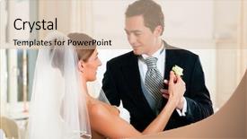  Presentation with first - Cool new presentation theme with groom dancing the first dance backdrop and a soft green colored foreground