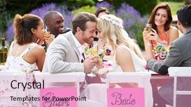  Presentation with bride - Cool new presentation design with groom enjoying meal at wedding backdrop and a lemonade colored foreground