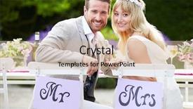  Presentation with bride - Presentation design consisting of wildlife and sealife concept beautiful background and a coral colored foreground