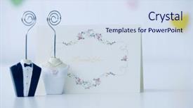  Presentation with thank - Slide set consisting of groom figure card holder background and a  colored foreground