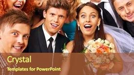  Presentation with bride - Presentation theme featuring groom in photobooth wedding background and a red colored foreground