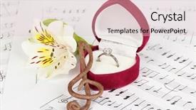  Presentation with treble clef - PPT layouts with groom march - treble clef flower and box background and a  colored foreground